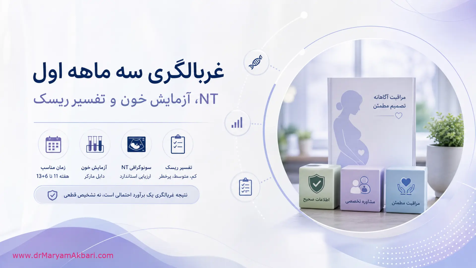 مقالات | بلاگ متخصص زنان 22 غربالگری سه ماهه اول؛ NT آزمایش خون و تفسیر ریسک
