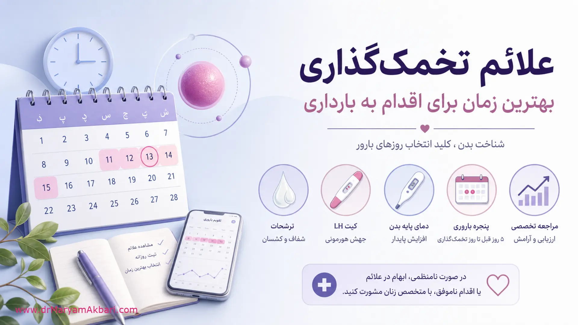 مقالات | بلاگ متخصص زنان 15 علائم تخمکگذاری؛ بهترین زمان برای اقدام به بارداری