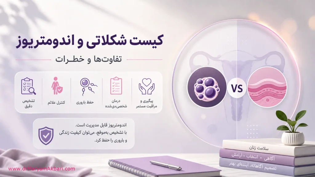 کیست شکلاتی و اندومتریوز؛ تفاوت‌ها و خطرات