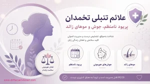 علائم تنبلی تخمدان؛ پریود نامنظم جوش و موهای زائد
